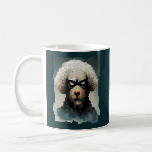 スーパーヒーロー犬の格好をしたプードル コーヒーマグカップ