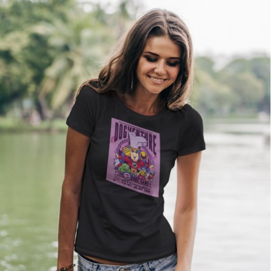 スーパーヒーロー犬の漫画 Tシャツ