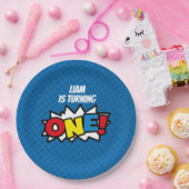 スーパーヒーロー第1 Birthayの紙皿 ペーパープレート (パーティー)