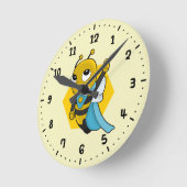 スーパーヒーロー蜂の漫画のラウンドクロック ラウンド壁時計 (傾斜)