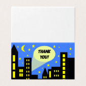 スーパーヒーロー誕生日サンキューカード (外部フラット)