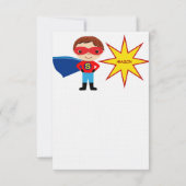 スーパーヒーロー誕生日パーソナライズされたサンキューカード サンキューカード (裏面)