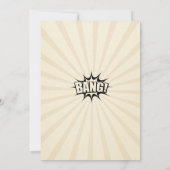 スーパーヒーロー誕生日パーティフォト招待状・ニュース 招待状 (裏面)