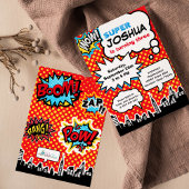 スーパーヒーロー誕生日パーティーの招待 招待状