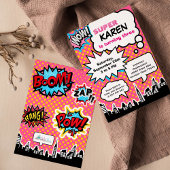 スーパーヒーロー誕生日パーティーの招待 招待状