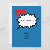 スーパーヒーロー誕生日パーティーの招待 招待状 (裏面)