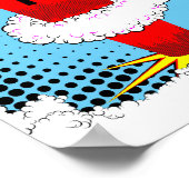 スーパーヒーロー誕生日パーティーサイン ポスター (角)