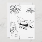 スーパーヒーロー誕生日パーティー招待カード 招待状 (裏面)