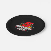 スーパーヒーロー誕生日ボーイ – 5歳 – 5誕生日 ペーパープレート (アングル)