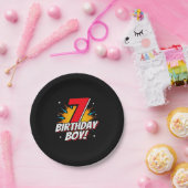スーパーヒーロー誕生日ボーイ – 7歳 – 7誕生日 ペーパープレート (パーティー)