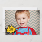 スーパーヒーロー誕生日招待状 招待状 (裏面)