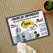 スーパーヒーロー誕生日招待状 招待状