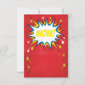 スーパーヒーロー誕生日招待状 招待状 (裏面)