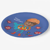 スーパーヒーロー誕生日漫画⚡ファンタスティック特別キッド ペーパープレート (アングル)