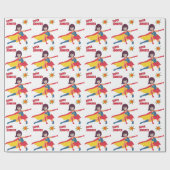 スーパーヒーロー誕生日素晴らしアメージングギフト ラッピングペーパー (フラット)