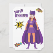 スーパーヒーロー誕生日素晴らしファブアメージング 招待状 (正面)