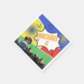 スーパーヒーロー誕生日 スタンダードカクテルナプキン (角)