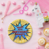 スーパーヒーロー誕生日 ペーパープレート (パーティー)