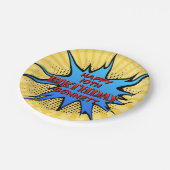 スーパーヒーロー誕生日 ペーパープレート (アングル)