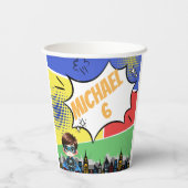 スーパーヒーロー誕生日 紙コップ (裏面)