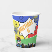 スーパーヒーロー誕生日 紙コップ (正面)