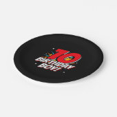 スーパーヒーロー誕生日- 10歳 – 10誕生日 ペーパープレート (アングル)