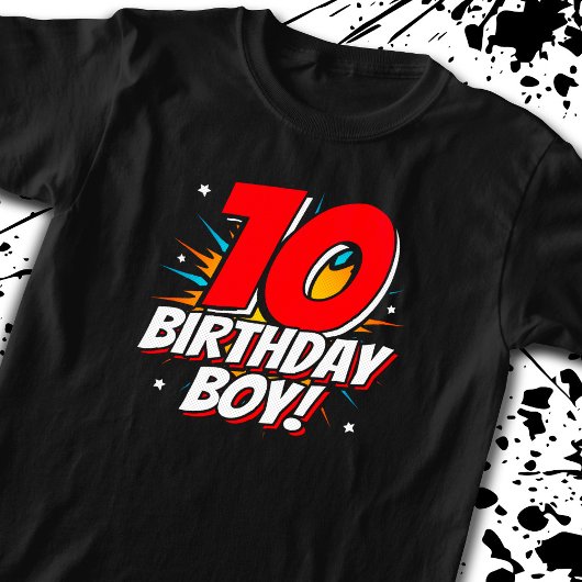スーパーヒーロー誕生日- 10歳 – 10誕生日 Tシャツ