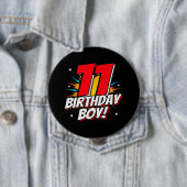スーパーヒーロー誕生日- 11歳 – 11誕生日 缶バッジ (インサイチュ)