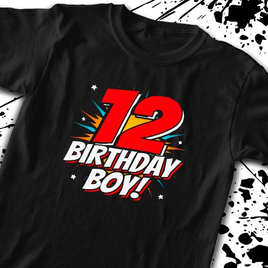 スーパーヒーロー誕生日- 12歳 – 12誕生日 Tシャツ