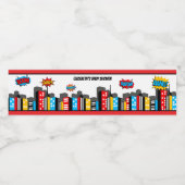 スーパーヒーロー鮮やか ペットボトルラベル (シングルラベル)