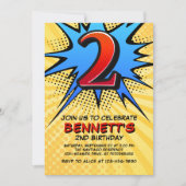 スーパーヒーロー2nd誕生日招待状 招待状 (正面)