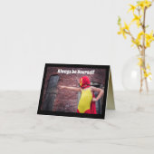 スーパーヒーロー カード (黄色い花)