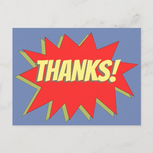 スーパーヒーロー コミック サンクス ポストカード (正面)