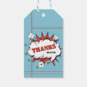 スーパーヒーロー コミック スピーチ バブル 誕生日 サンクス ギフトタグ (裏面)