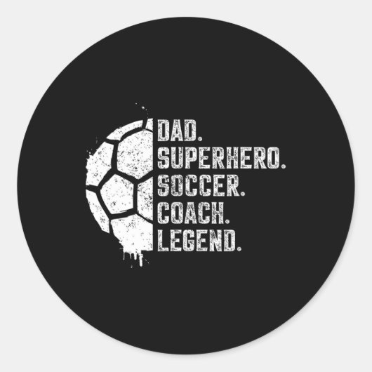 スーパーヒーロー サッカーコーチ伝説 お父さん ラウンドシール (正面)