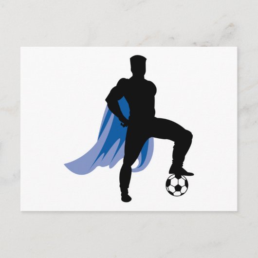 スーパーヒーロー サッカー選手 ポストカード (正面)