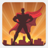 スーパーヒーロー スクエアシール (正面)