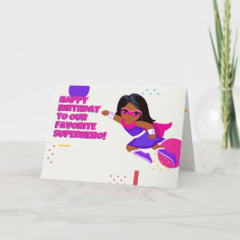 スーパーヒーロー ハッピーバースデー、5"x7"、折りたたみカード サンキューカード