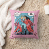 スーパーヒーロー バレンタインデー ラブ ハート カスタムネーム クッション (ブランケット)