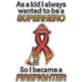 スーパーヒーロー…ファイアファイター シール (正面)