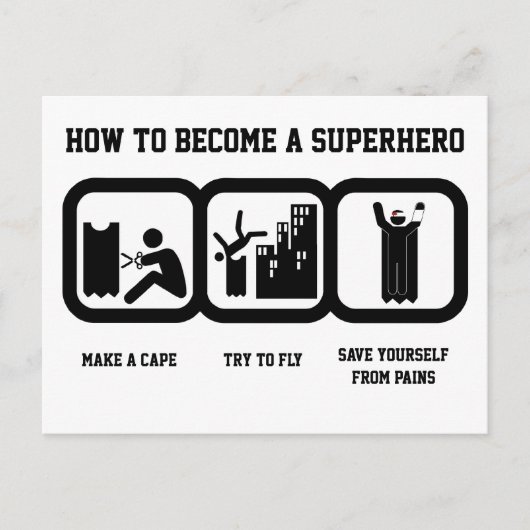 スーパーヒーロー ポストカード (正面)