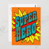 スーパーヒーロー ポストカード (正面/裏面)