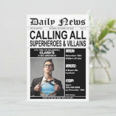 スーパーヒーロー/ヴィランズ·バースデー·パーティー·スーパーヒーロー 招待状 (スタンド正面)