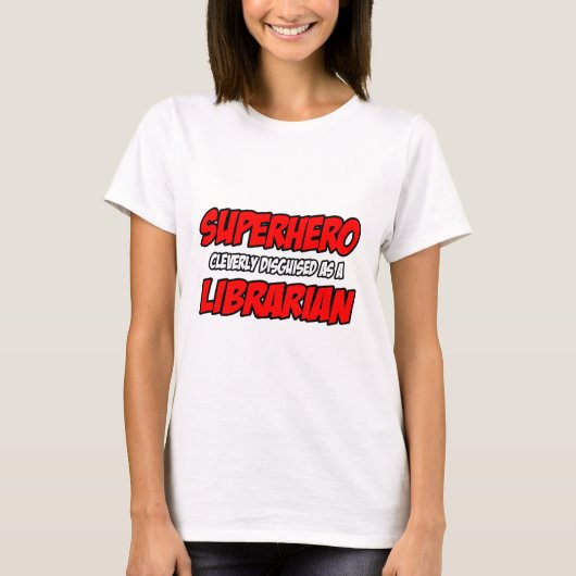 スーパーヒーロー…司書 Tシャツ (正面)