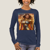 スーパーヒーロー - 女性スーパーヒーロー トライブレンドTシャツ (正面)