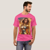 スーパーヒーロー - 女性スーパーヒーロー Tシャツ (正面フル)