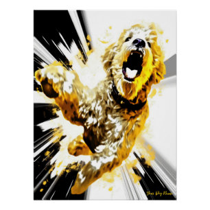 スーパーヒーローGoldendoodle犬01 - Ignacio裁判官 ポスター