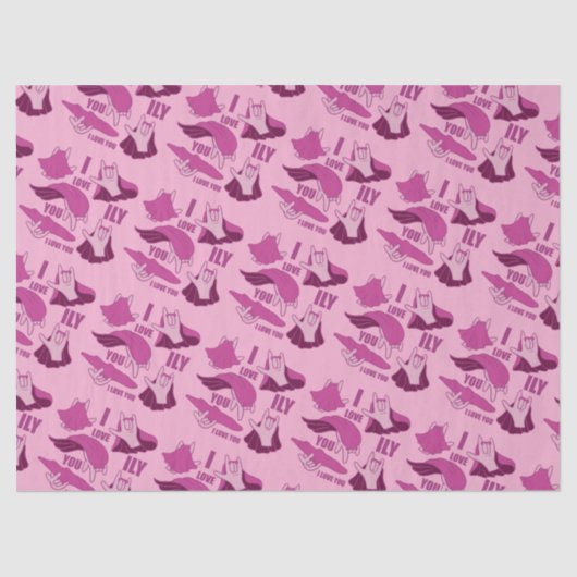 スーパーヒーローILY - ASLデザイン 薄葉紙 (正面)