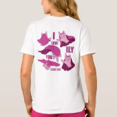スーパーヒーローILY - ASLデザイン Tシャツ (裏面)