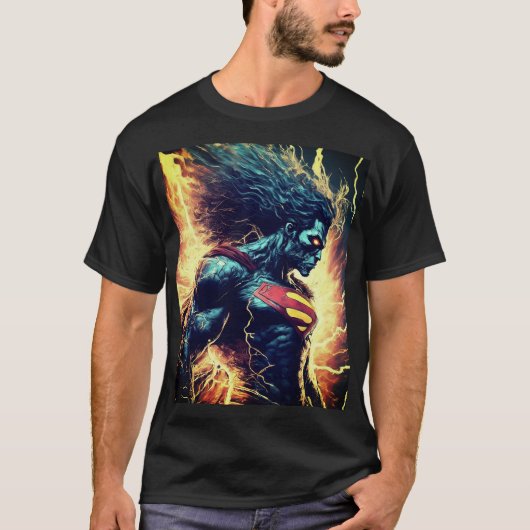 「スーパーヒーローTシャツのデザイン:エネルギー投影法 Tシャツ (正面)